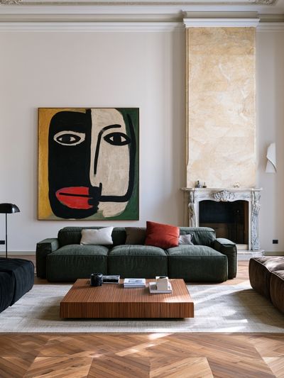 Abstract Face Contemporary Print. poster