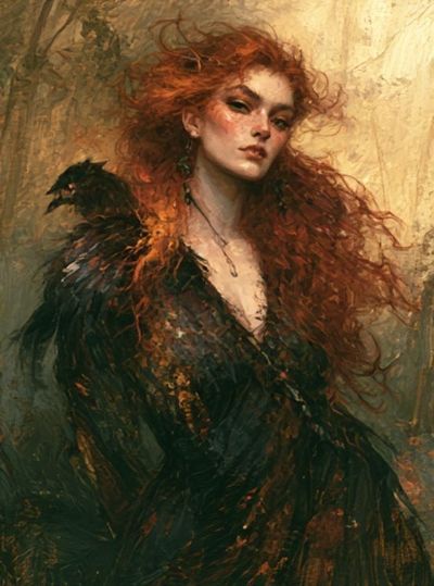 Red-Haired Woman Fine-Art Poster.