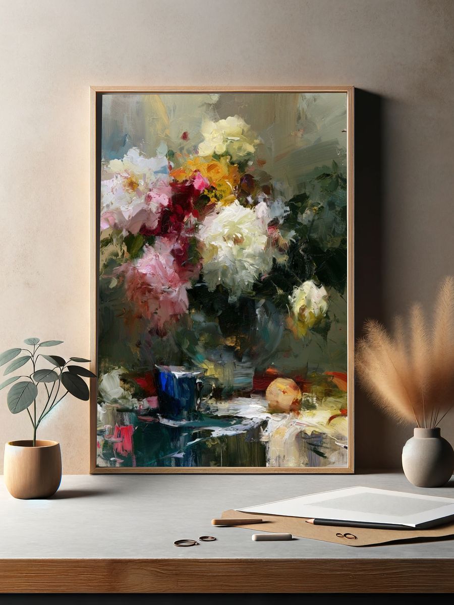 Floral Still Life — Fine-Art Print. — room view 2