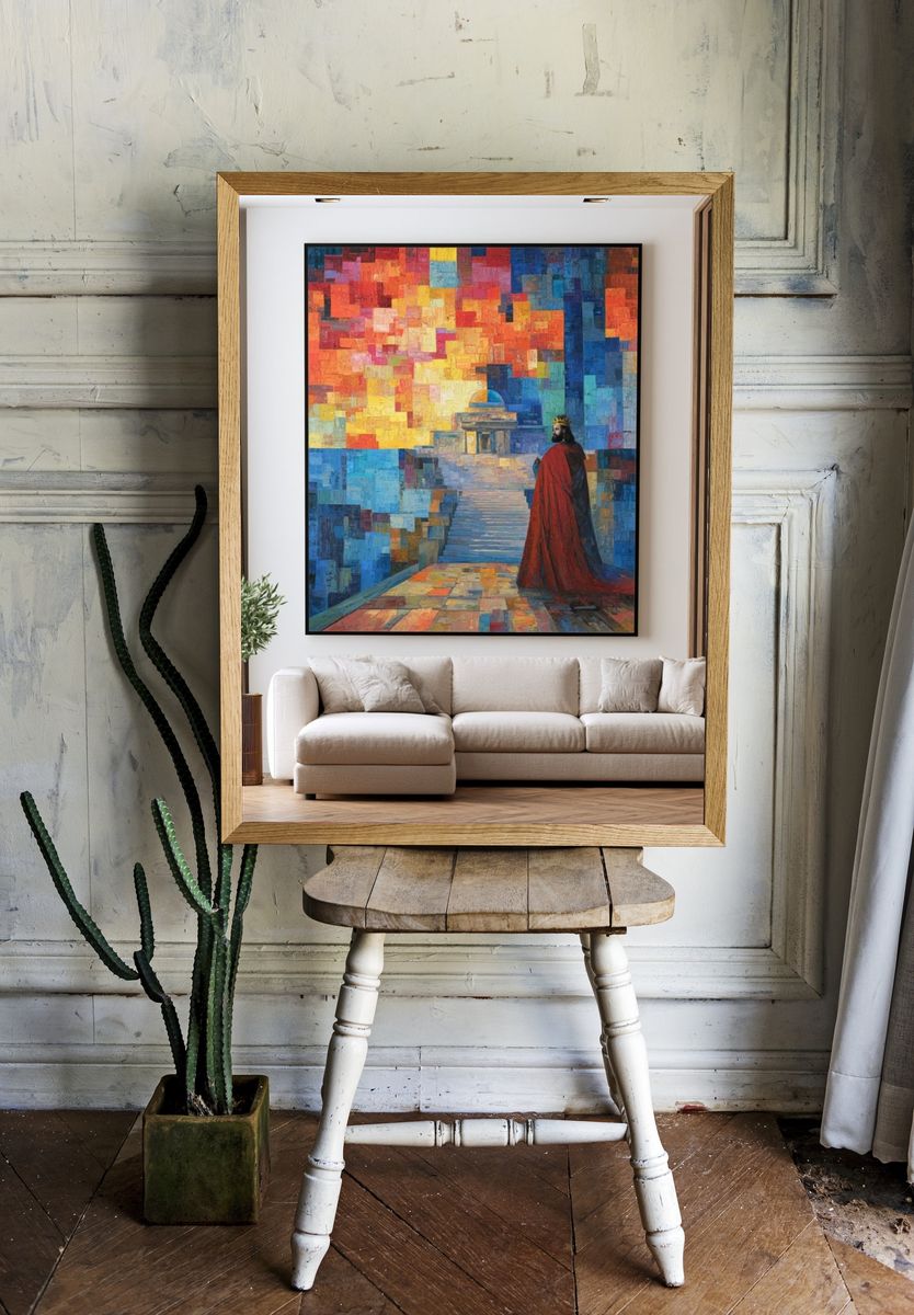 King on the Terrace Fine-Art Poster. room preview