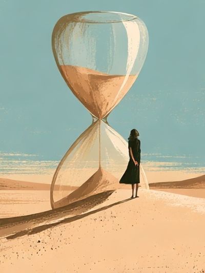 Surreal Hourglass Desert Print.