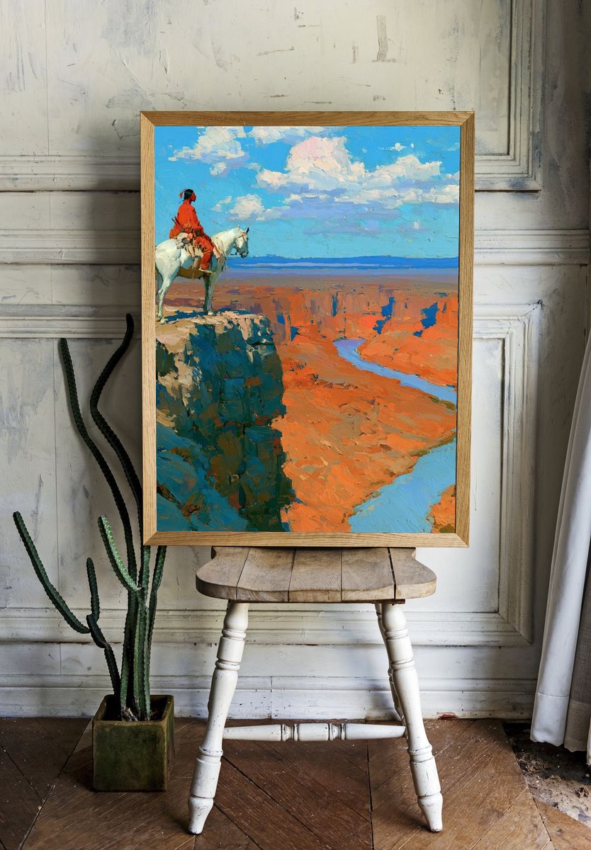 Desert Rider Fine-Art Print. room preview