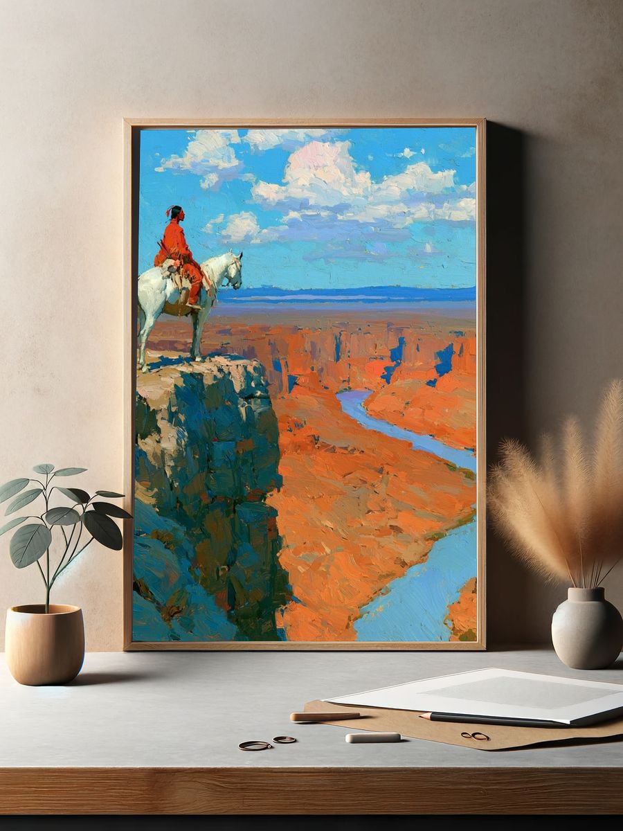 Desert Rider Fine-Art Print. — room view 2