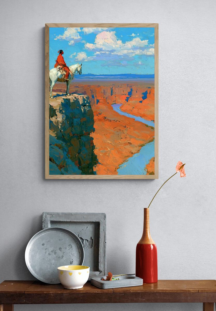 Desert Rider Fine-Art Print. — room view 3
