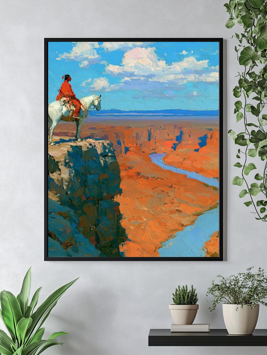 Desert Rider Fine-Art Print. — room view 4