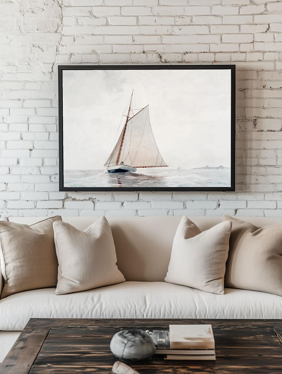Sailing Gloucester (ca.1880) Winslow Homer. — room view 1