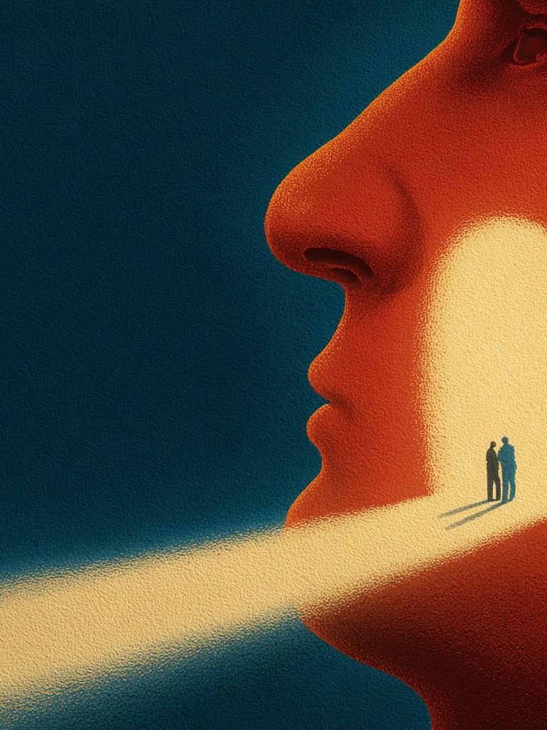 Surreal Face Portal Print. poster — fine-art art