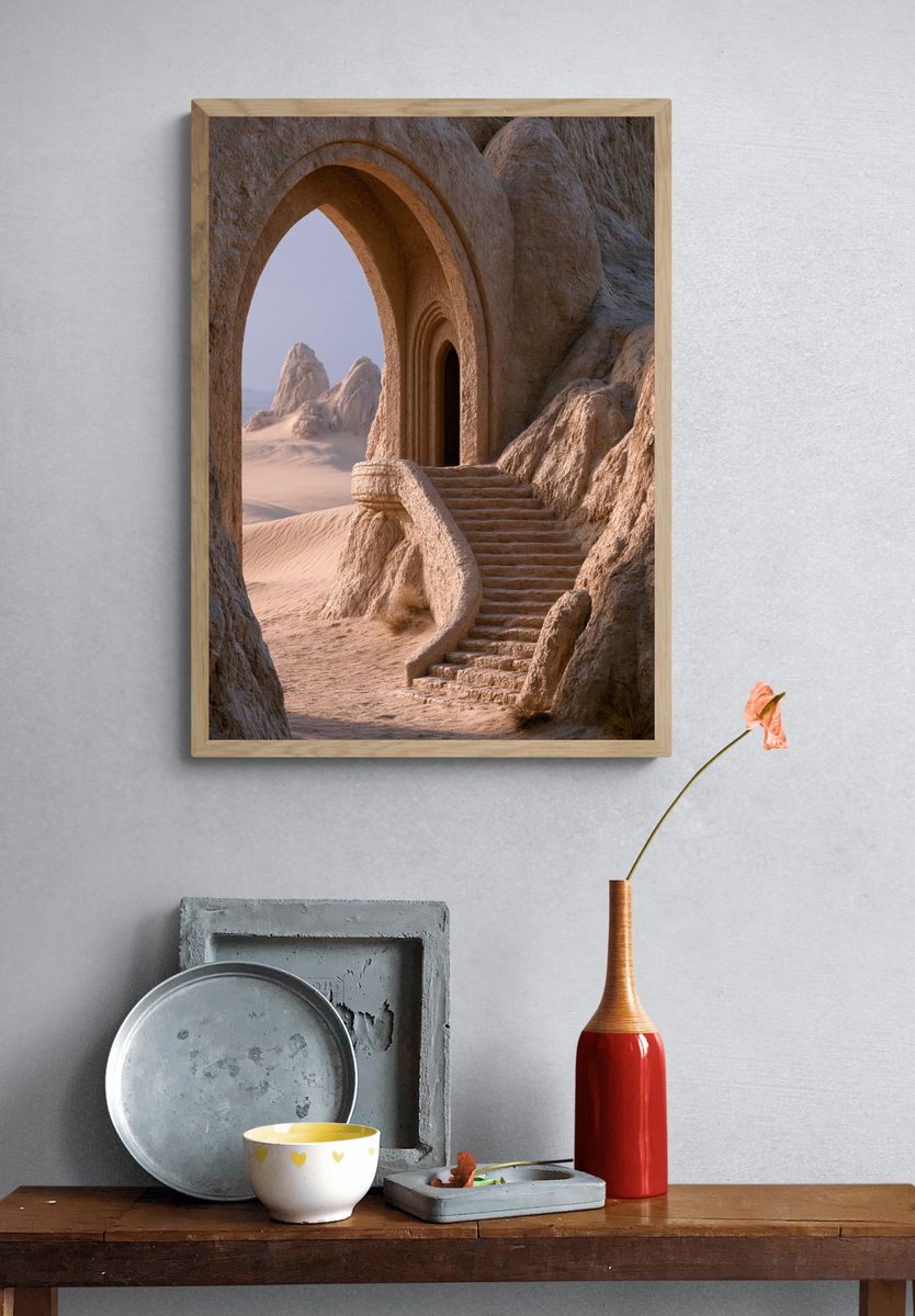 Desert Archway Fantasy Print. — room view 3