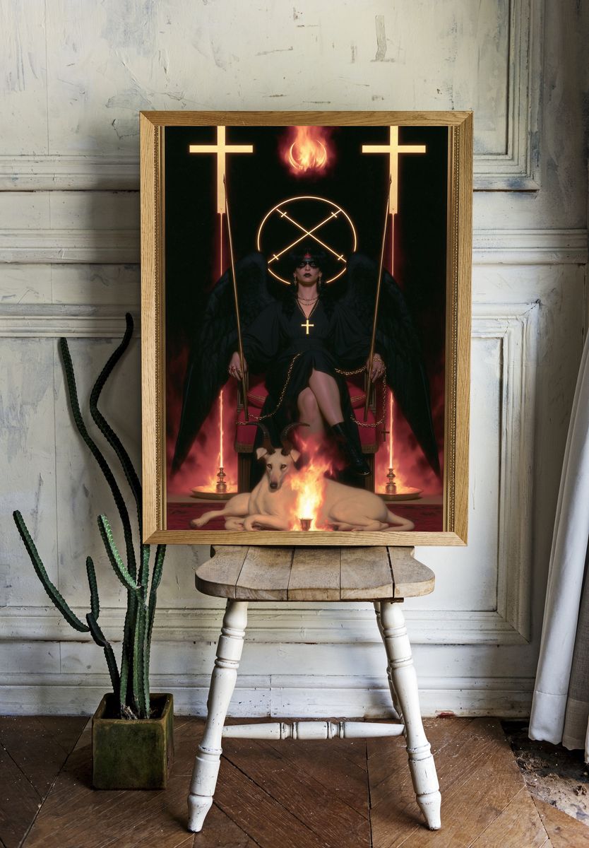 Occult Throne Gothic Print. room preview
