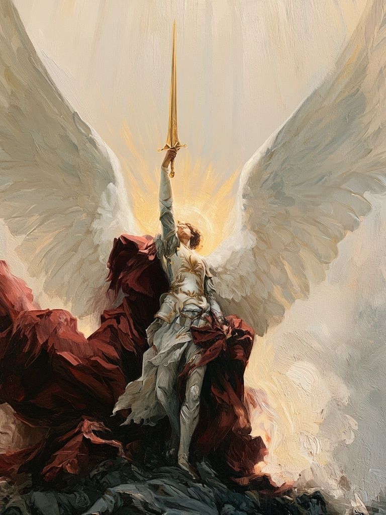 Winged Warrior Fantasy Print. poster detail