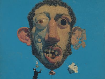 Surreal Face Collage Print. poster print