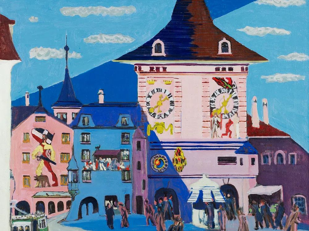 Bern Belltower (1935) painting high. poster detail