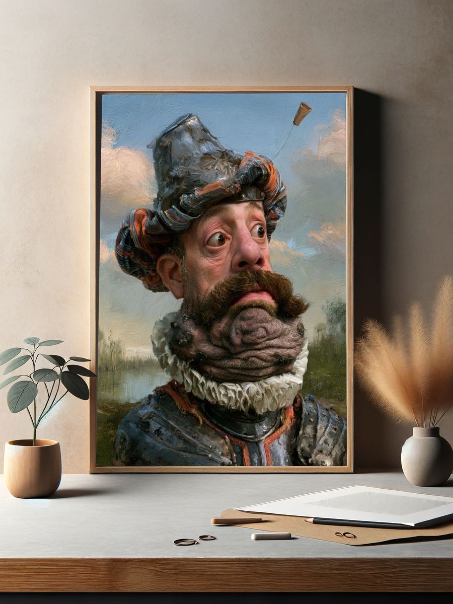 Mystic Guardian Statue Print. — room view 2