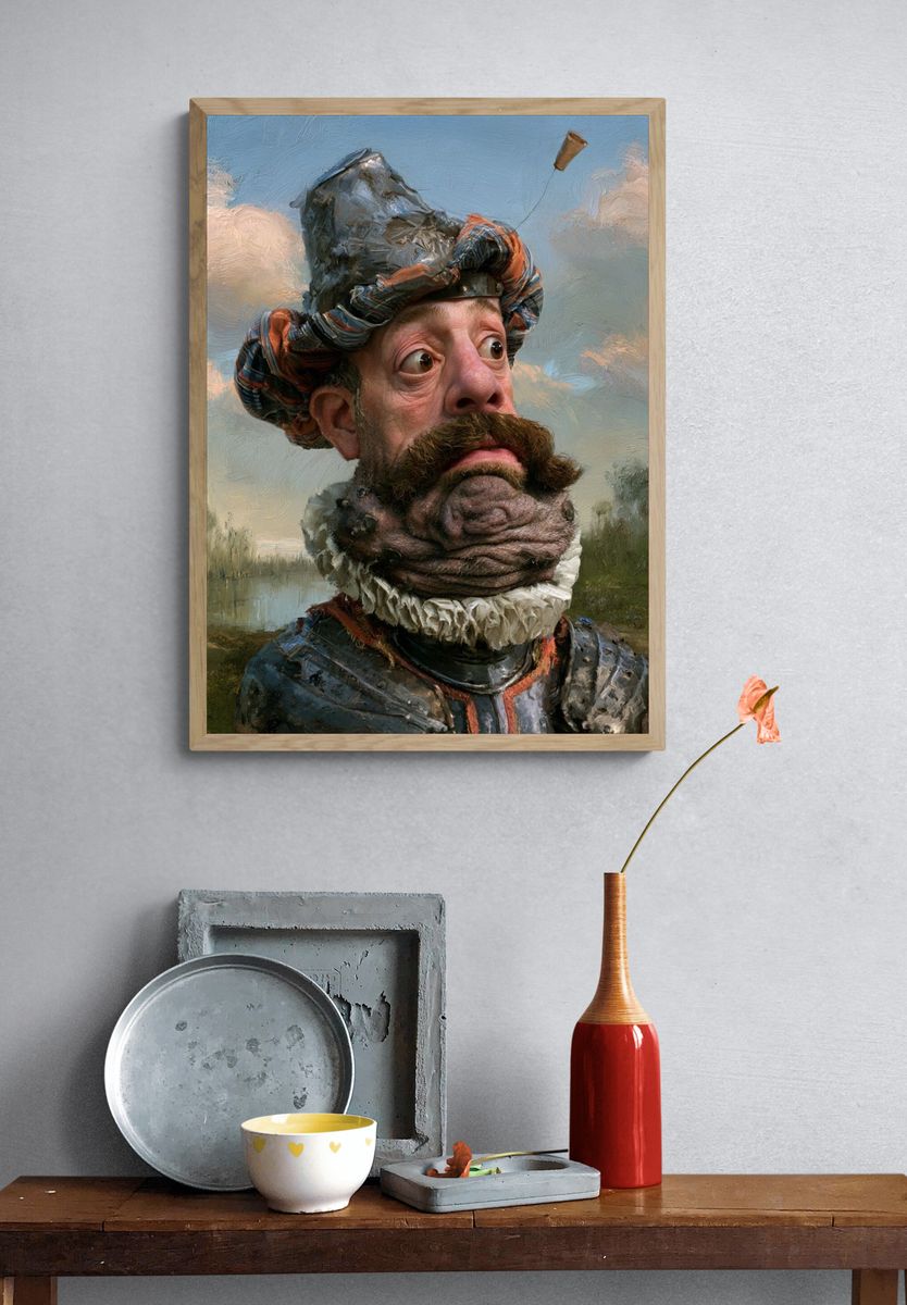 Mystic Guardian Statue Print. — room view 3