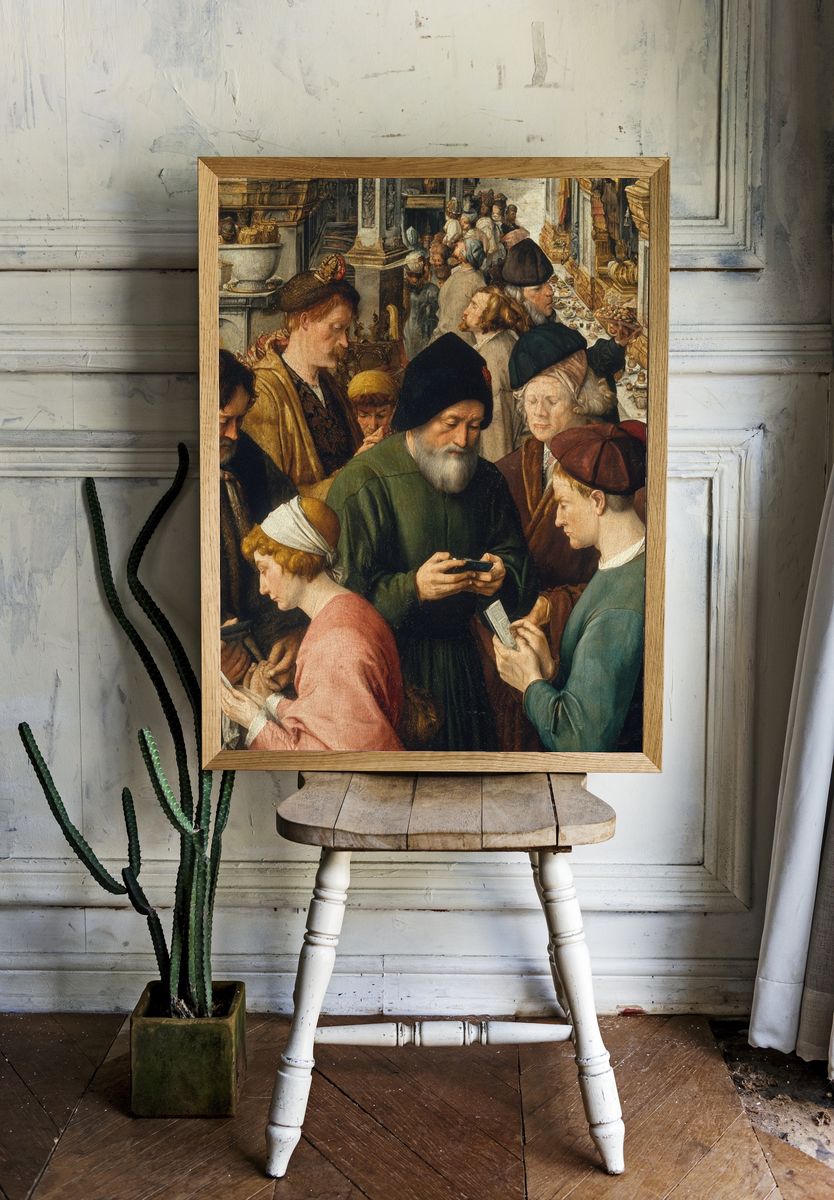 Market Scene Renaissance Print. room preview