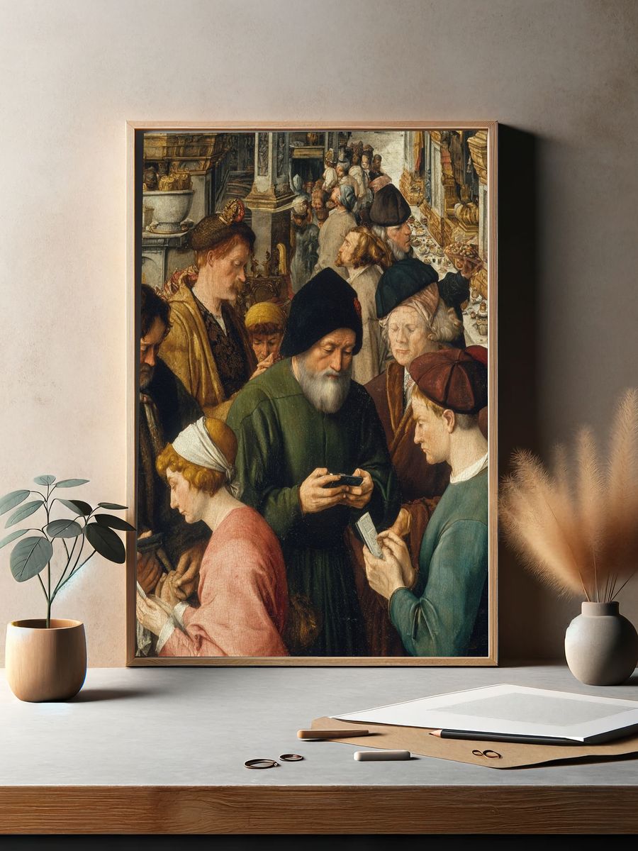 Market Scene Renaissance Print. — room view 2