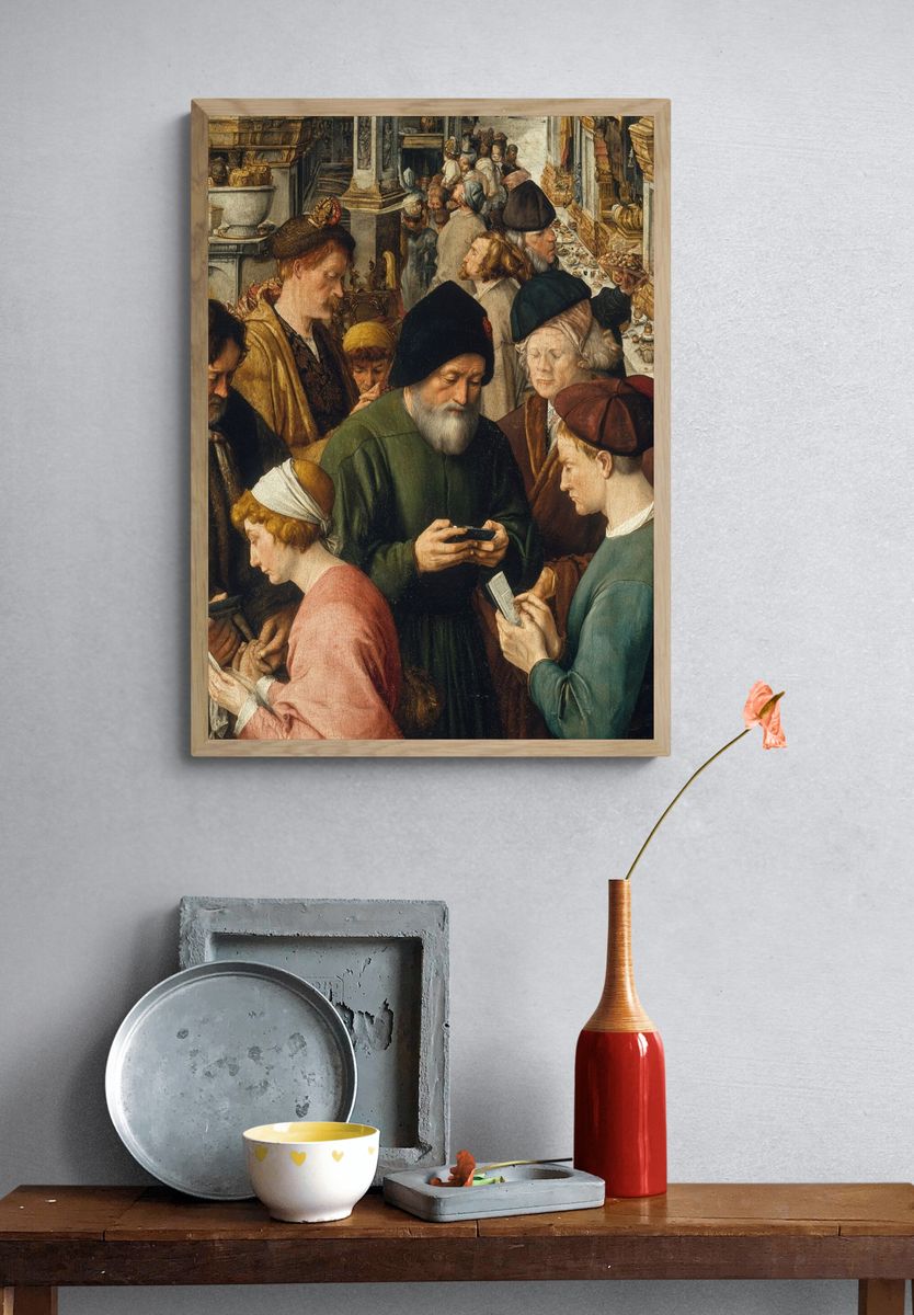 Market Scene Renaissance Print. — room view 3