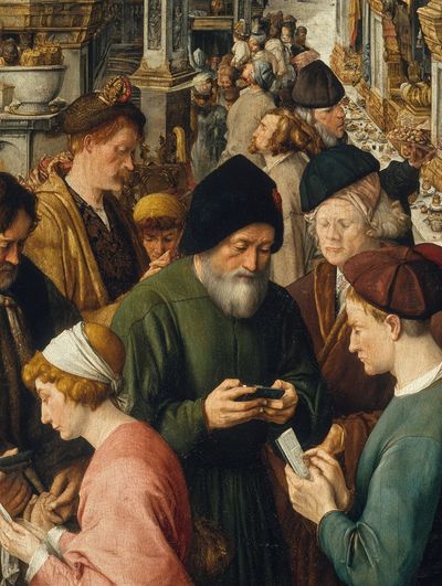 Market Scene Renaissance Print. poster