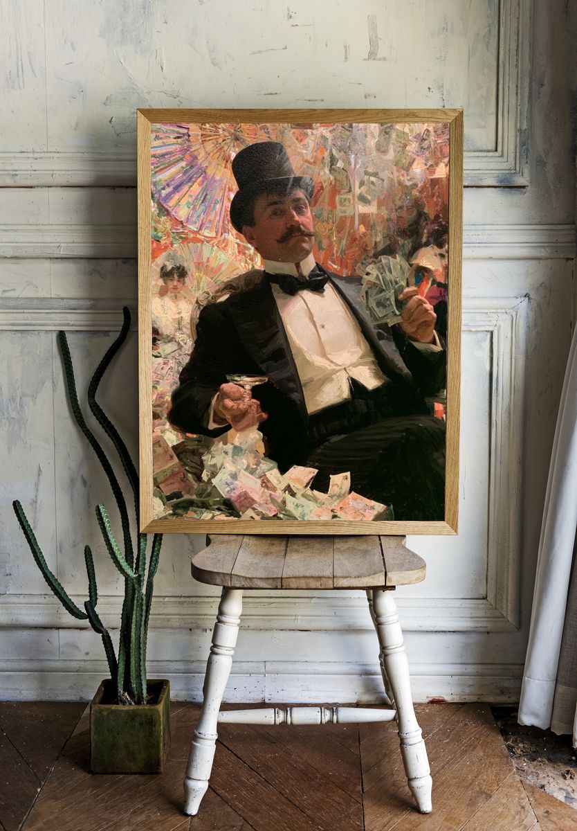 Cabaret Gentleman Fine-Art Poster. — room view 1