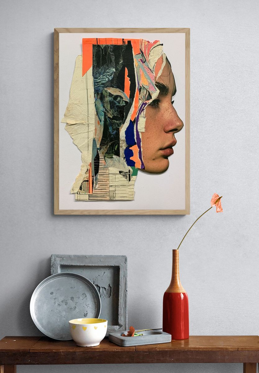 Collage Profile Portrait Print. — room view 3