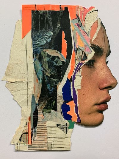 Collage Profile Portrait Print.