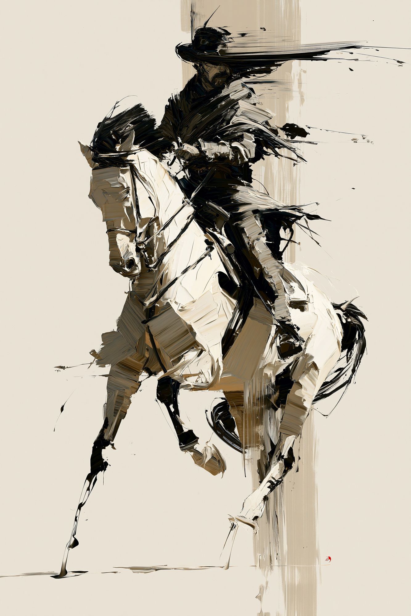 Galloping Horse Abstract Poster. poster detail