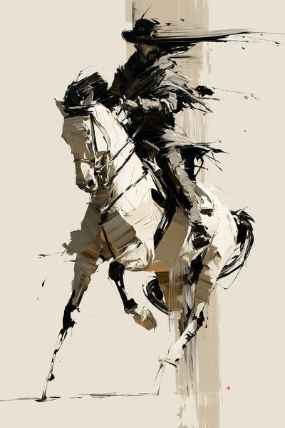 Galloping Horse Abstract Poster. poster