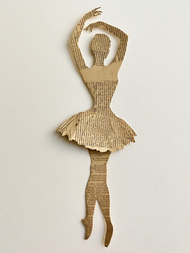 Paper Ballerina Collage Print. poster detail