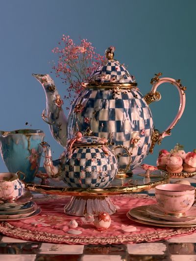 Whimsical Tea Set Still Life Poster.