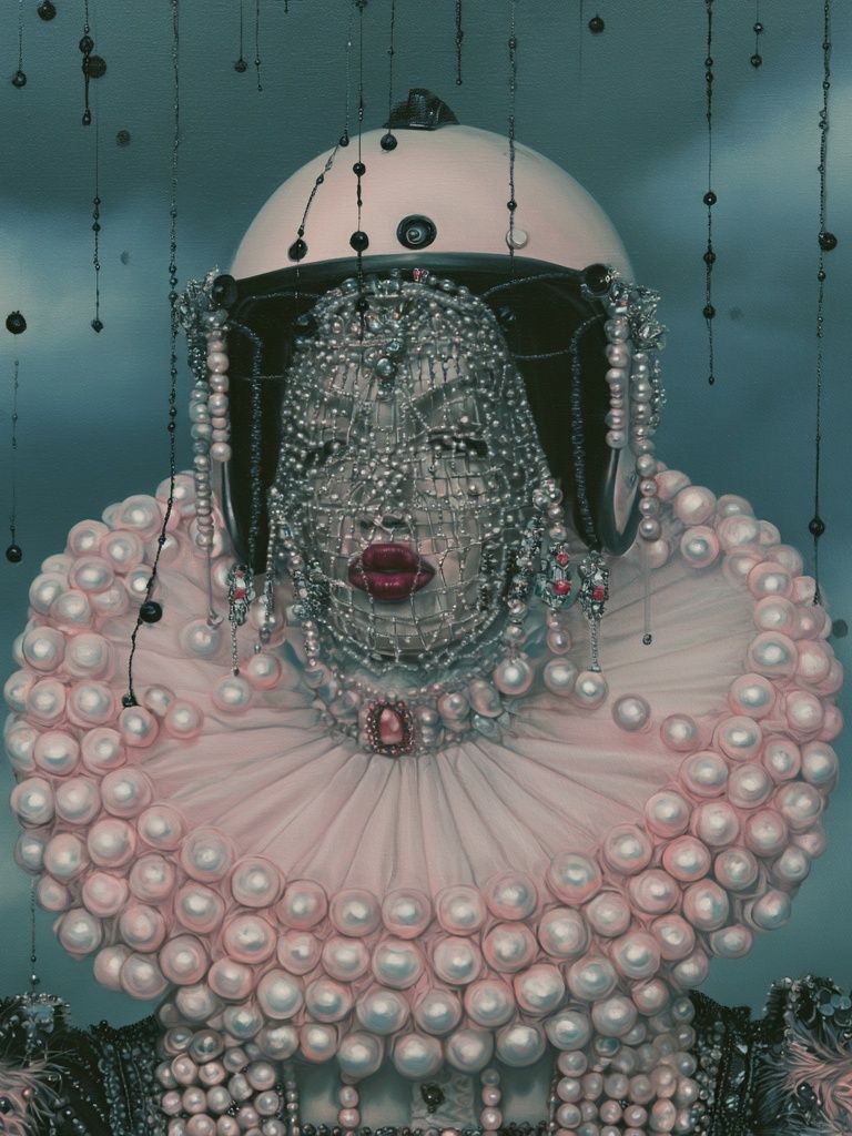 Pearl Portrait Surrealism Print. poster — fine-art art
