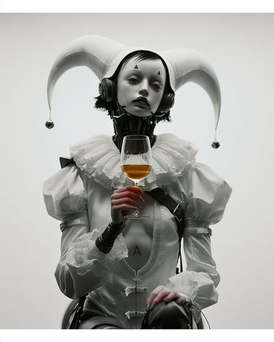 Surreal Jester Portrait Print.