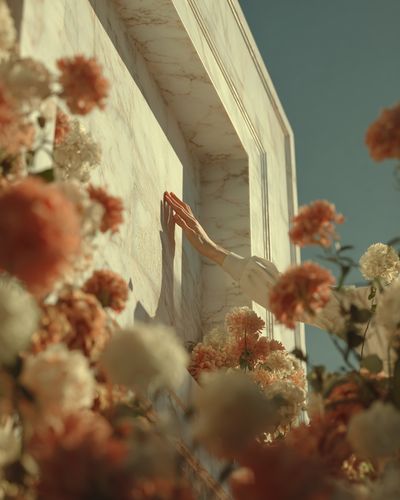 Floral Marble Hand Study Poster. poster