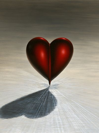 Red Heart Surrealism Print.