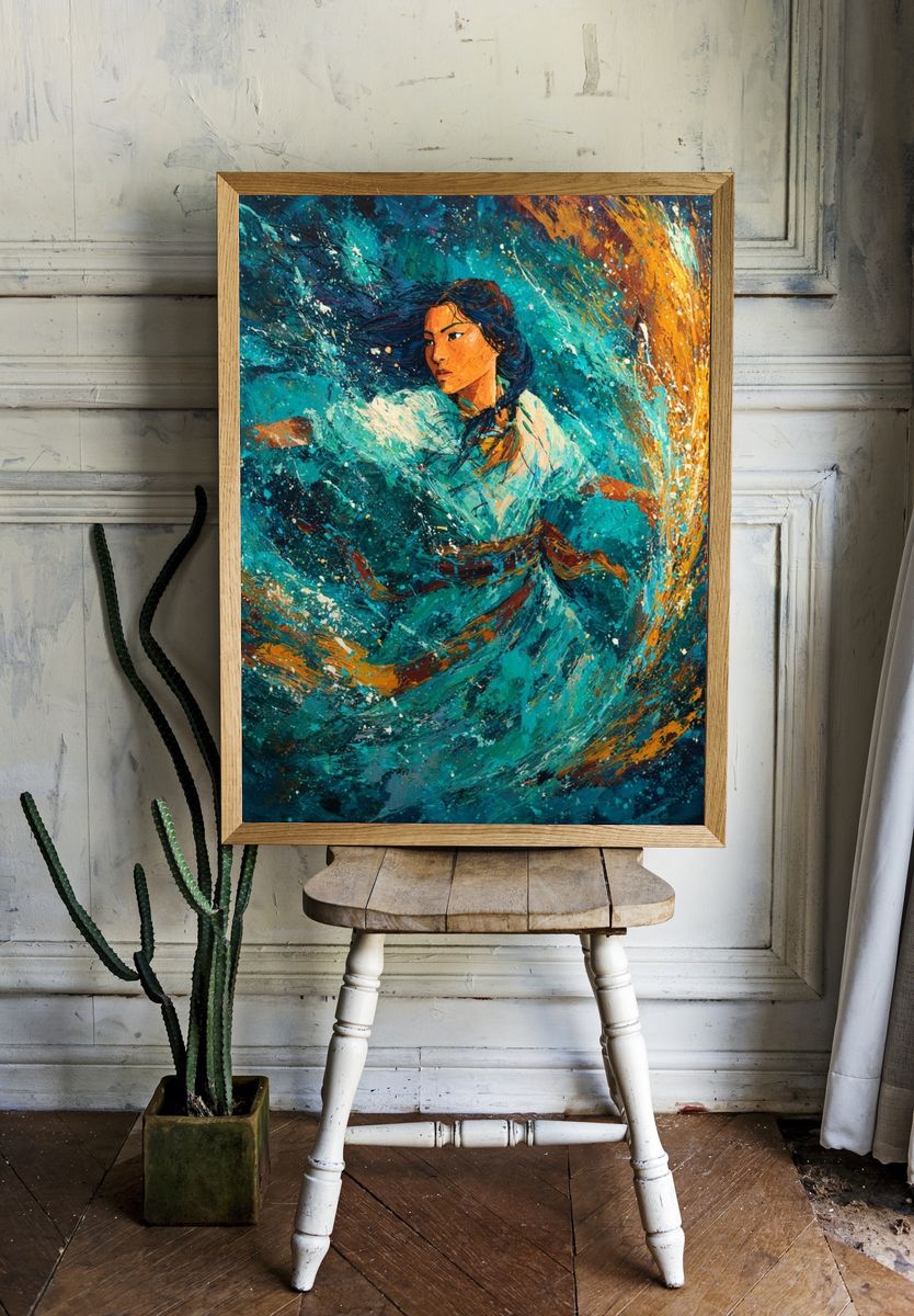Ocean Spirit Fine-Art Poster. room preview