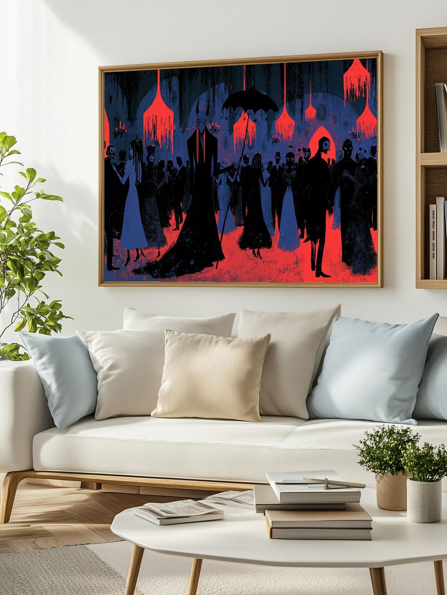 Gothic Masquerade Horror Print. — room view 2