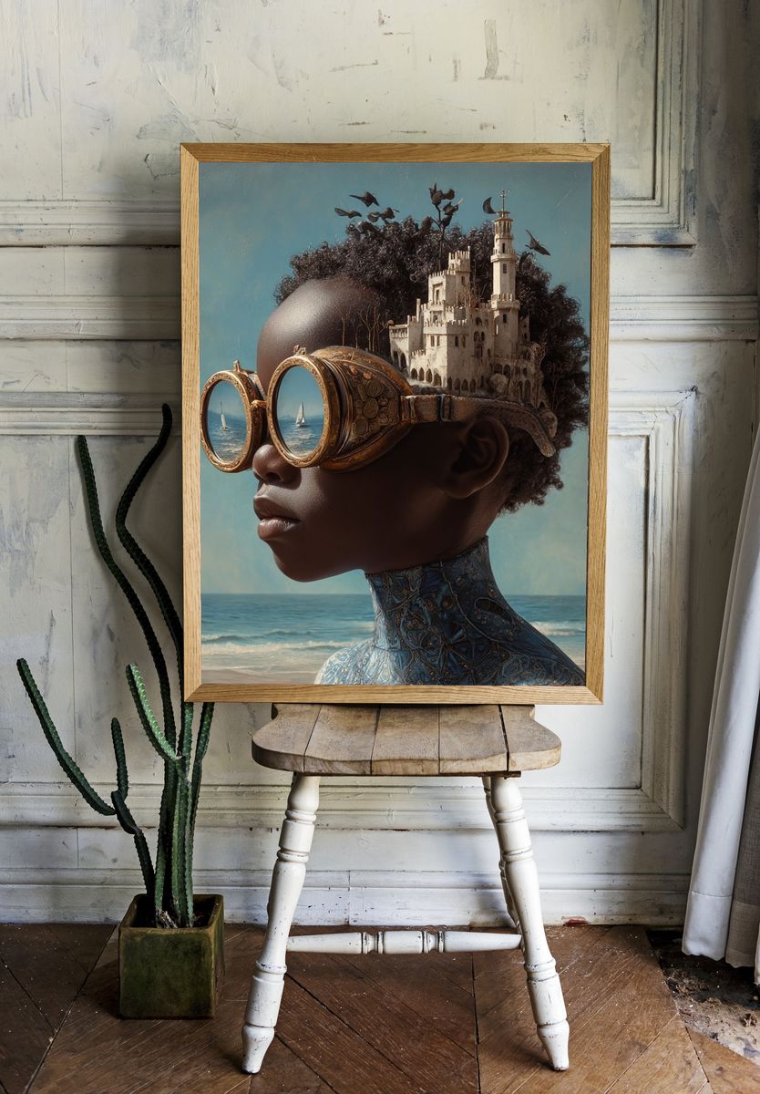 Dreamscape Portrait Surrealism Poster. — room view 1