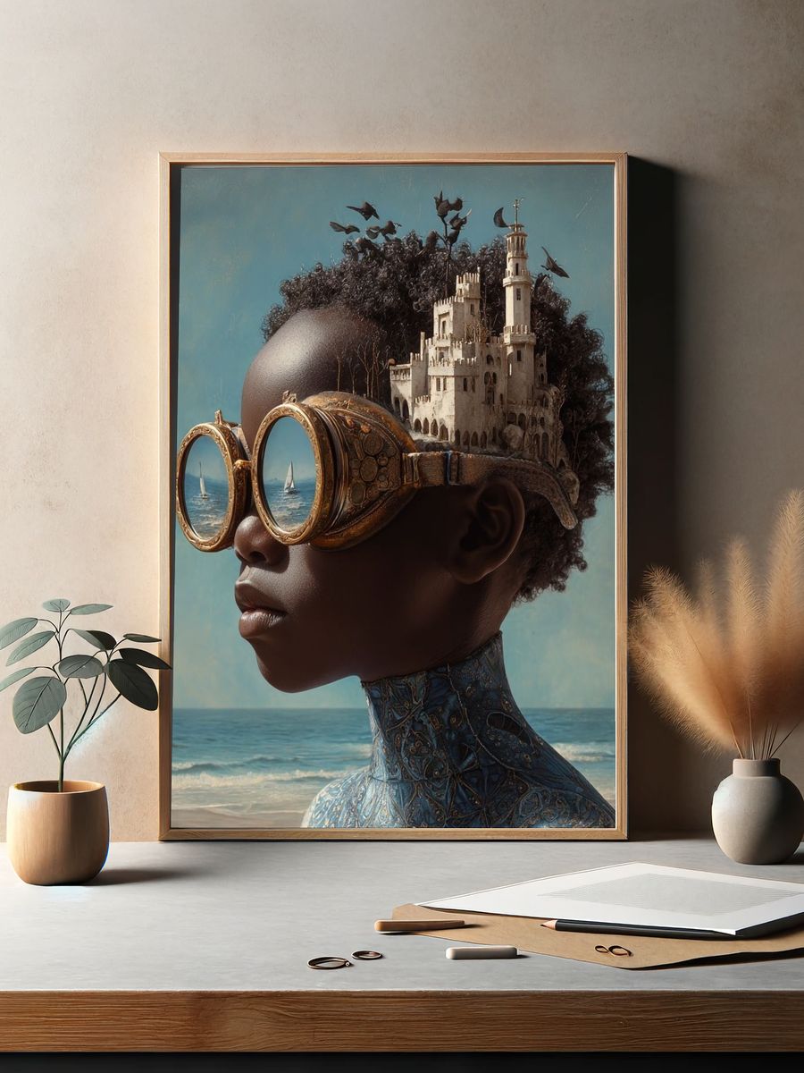 Dreamscape Portrait Surrealism Poster. — room view 2