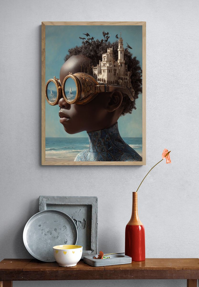 Dreamscape Portrait Surrealism Poster. — room view 3