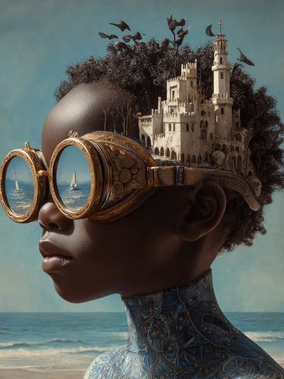 Dreamscape Portrait Surrealism Poster. poster