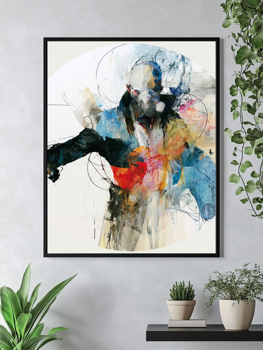 Abstract Figure Expressionism Poster. — room view 4