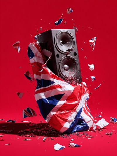 Union Jack Speaker Pop Art Poster. poster print