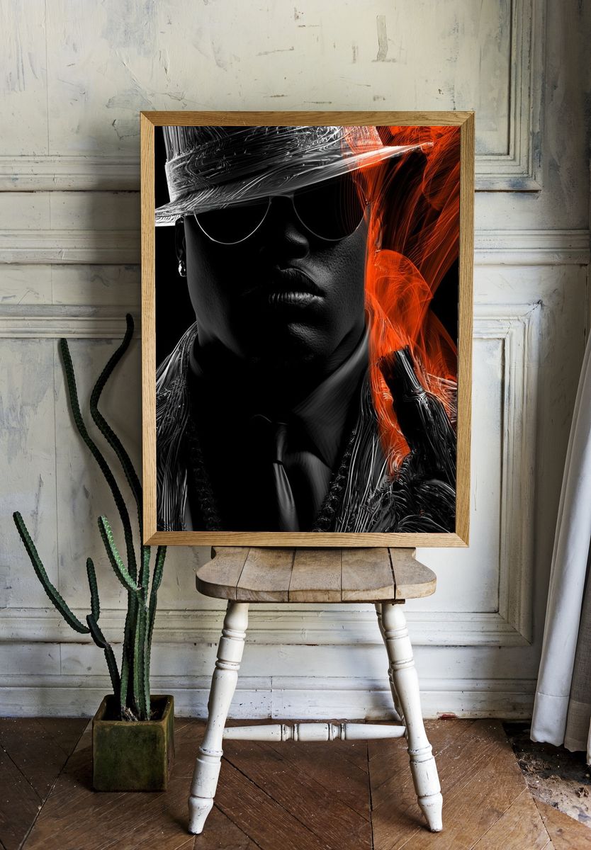 Stylized Portrait — Fine-Art Print. — room view 1