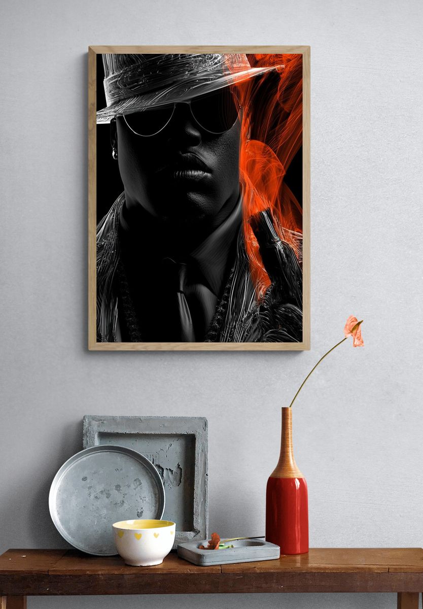 Stylized Portrait — Fine-Art Print. — room view 3