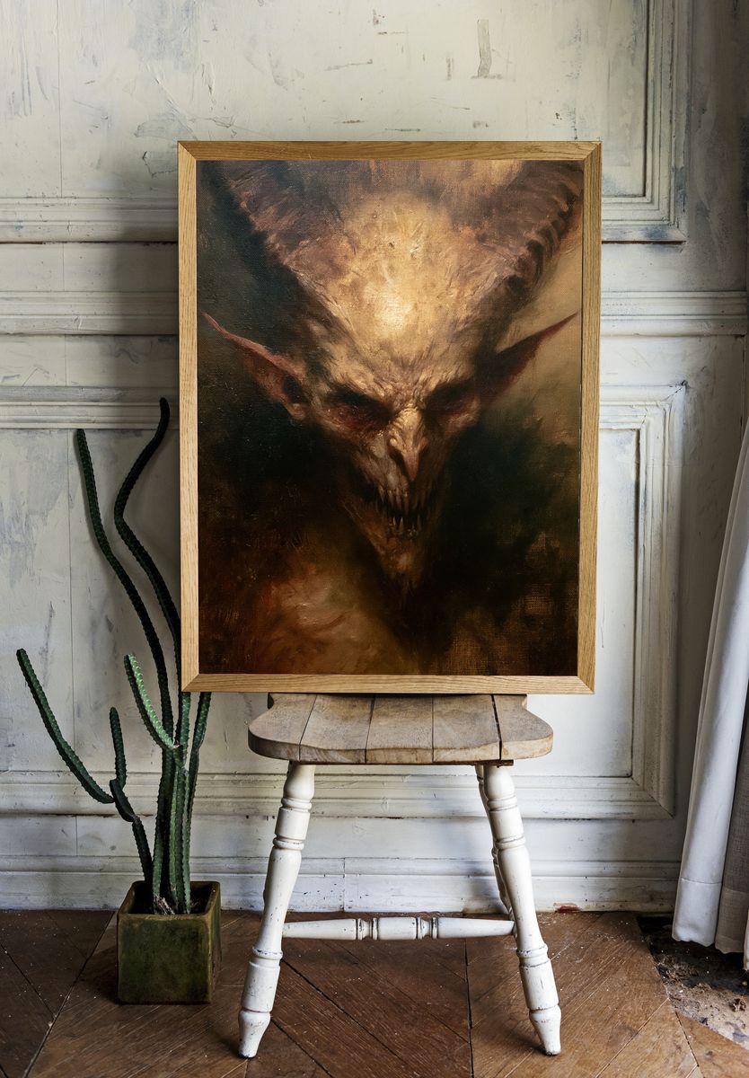 Demonic Creature Fine-Art Poster. room preview