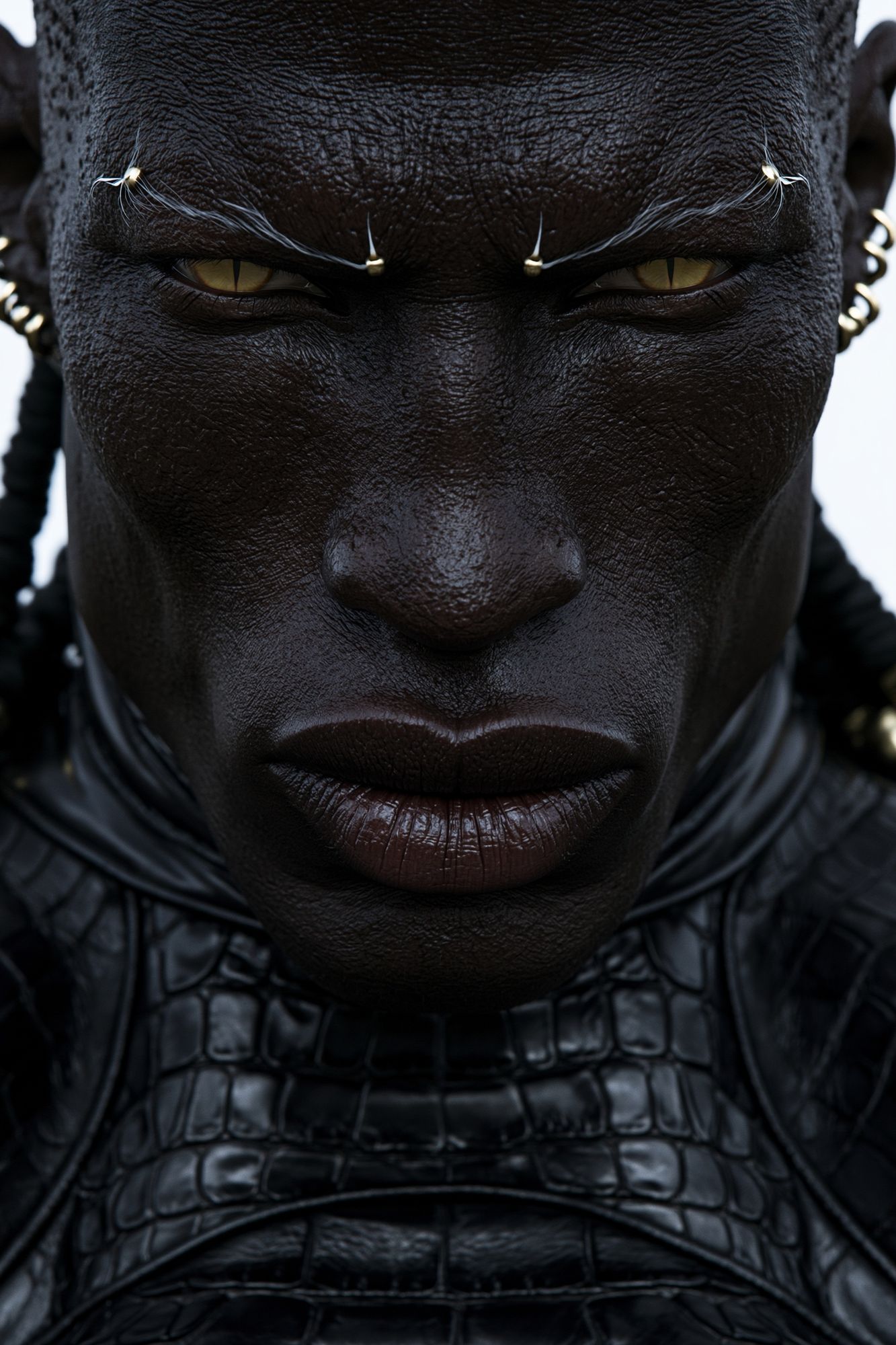 Dark Warrior Portrait Print. poster detail