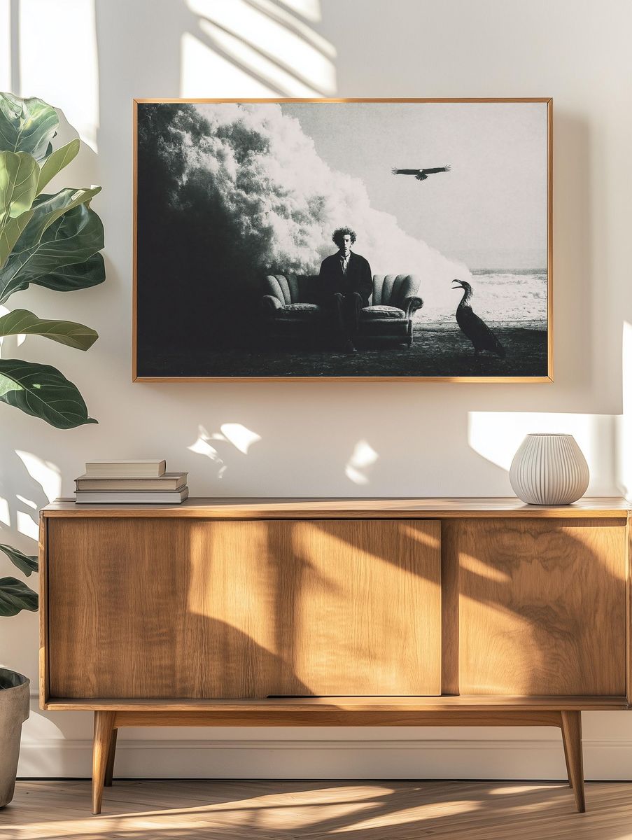 Surreal Seaside Portrait Print. — room view 3