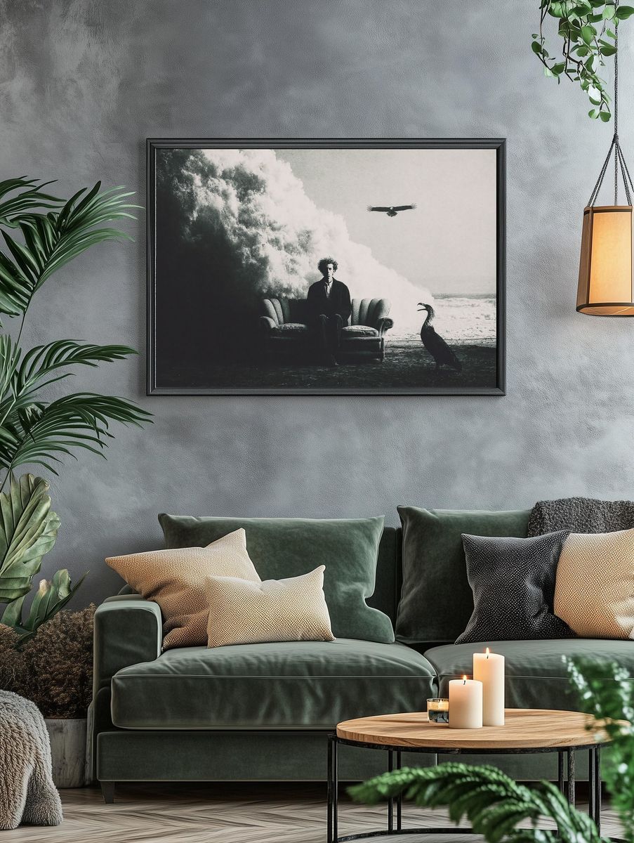 Surreal Seaside Portrait Print. — room view 4