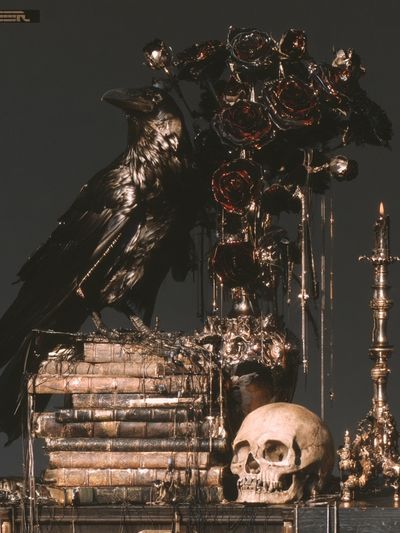Gothic Raven Still Life Poster. poster