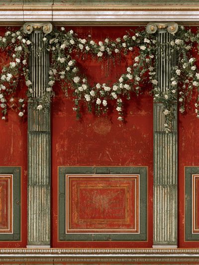 Ornate Red Wall — Fine-Art Print.