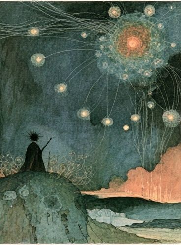 Celestial Dreamscape Illustration Poster. poster — fine-art art